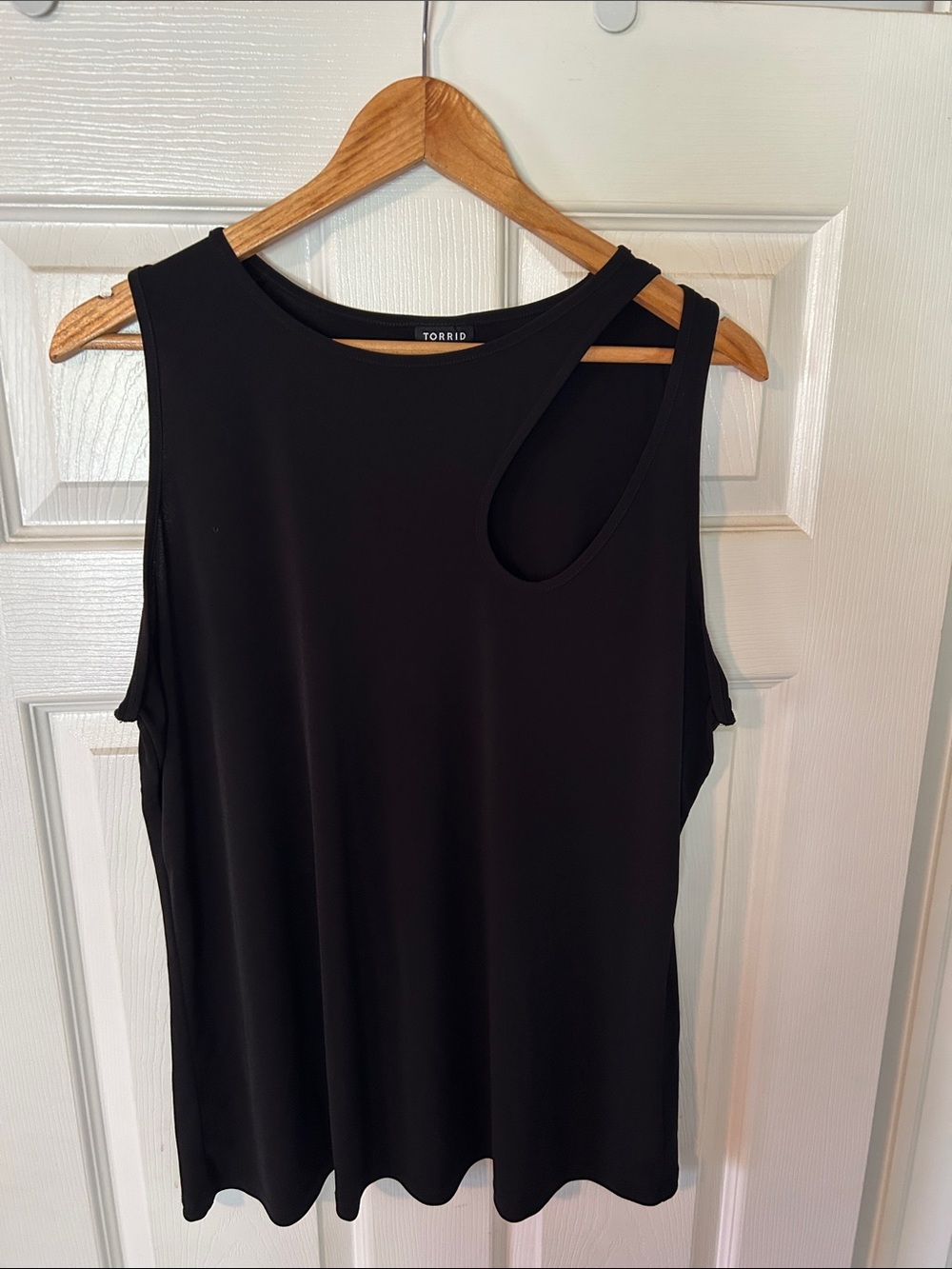 Torrid Black Asymmetric Cutout Sleeveless tank top